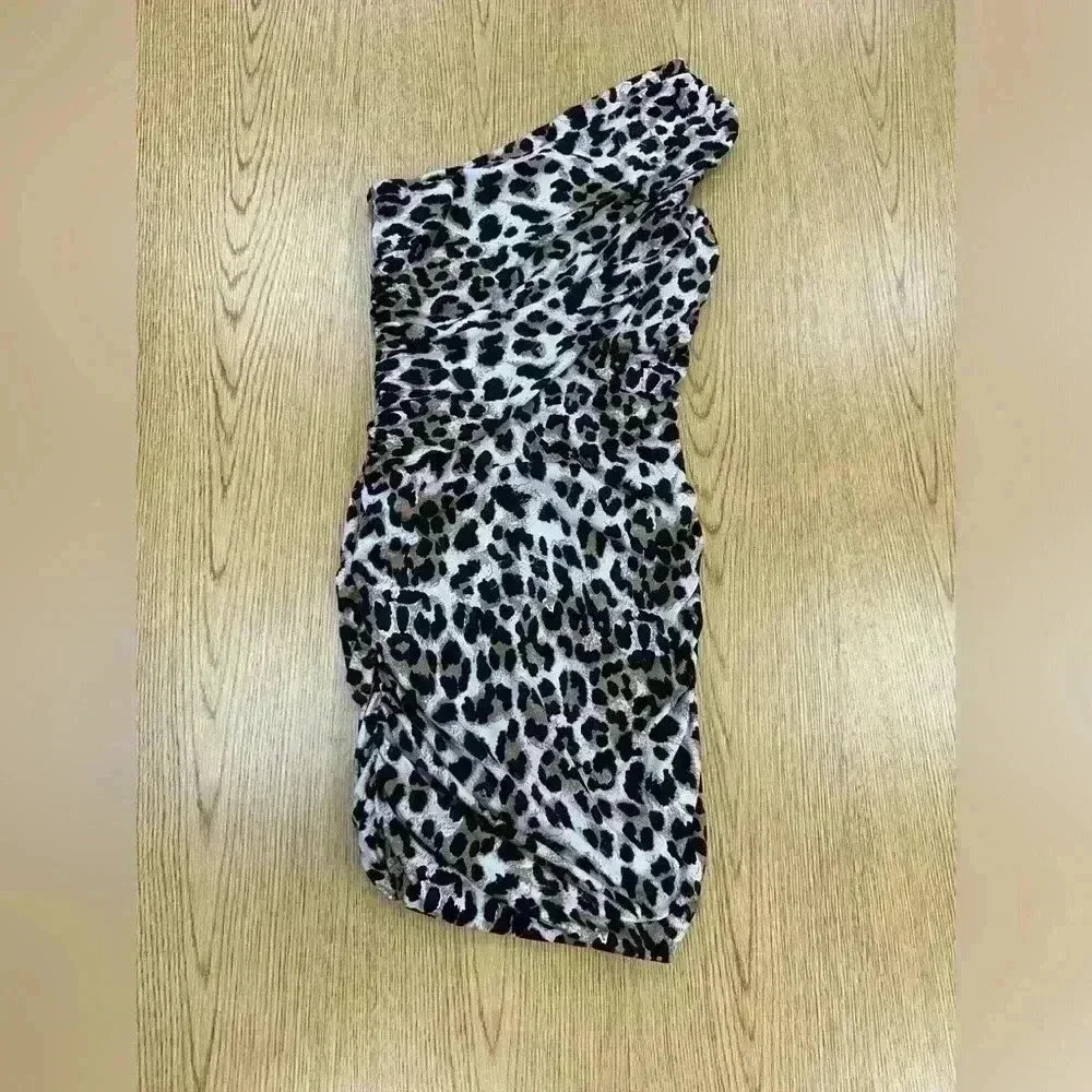 Guess Animal Print one arm Party dress Size Small